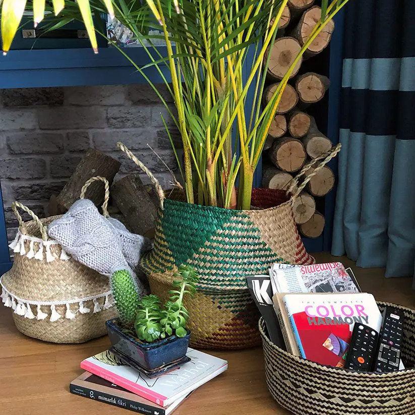 Hasır Dergi Kumanda Sepeti