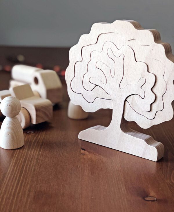 montessori ahşap puzzle oyuncak ağaç