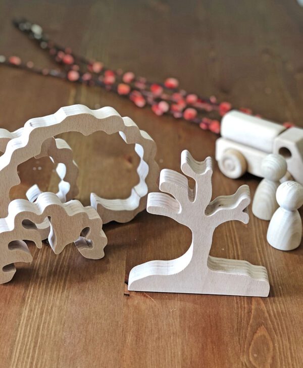 montessori ahşap puzzle oyuncak ağaç