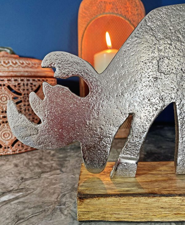 polias geyik figürlü dekoratif metal biblo obje
