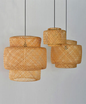 Sinnerlig Bambu Dekoratif Sarkıt Üçlü Avize