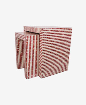 Dekoratif Sedefli Mozaik Sehpa Seti