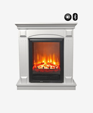 Santorini Bluetooth & Ses Efektli Beyaz Elektrikli Şömine