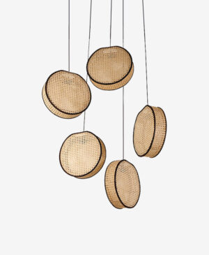 Dekoratif Doğal Hazeran 5'li Sarkıt Avize