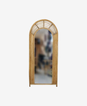 Dekoratif Rattan Ayaklı Boy Aynası