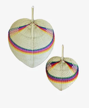 Bambu Dekoratif Renkli Yelpaze Duvar Süsü