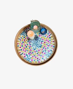 Dekoratif Rattan Seramik Tepsi & Duvar Dekoru