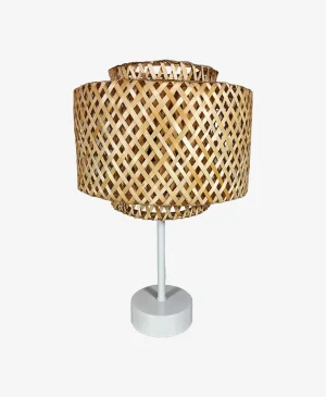 Sinnerlig Bambu Beyaz Masa Lambası Abajur