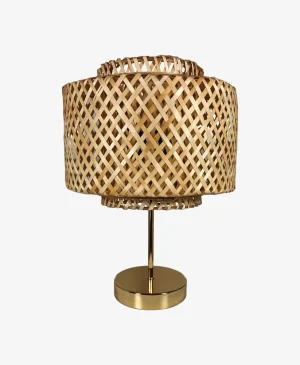 Sinnerlig Bambu Gold Masa Lambası Abajur