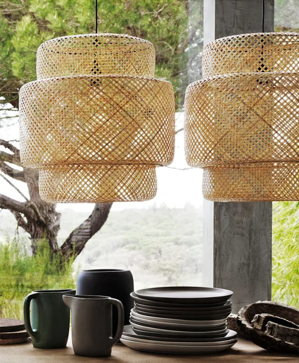 sinnerlig bambu dekoratif sarkıt lamba