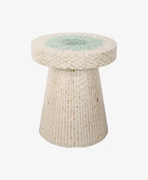 Dekoratif Sedefli Mozaik Mantar Sehpa