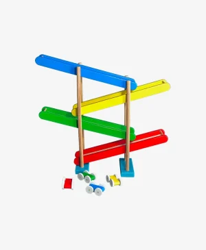 ahşap oyuncak katlı otoyol araba