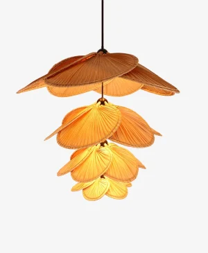 Bambu Palmiye Sarkıt Dört Katlı Avize