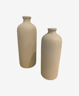 did Dido 2'li Taş Dokulu Seramik Şişe Vazo