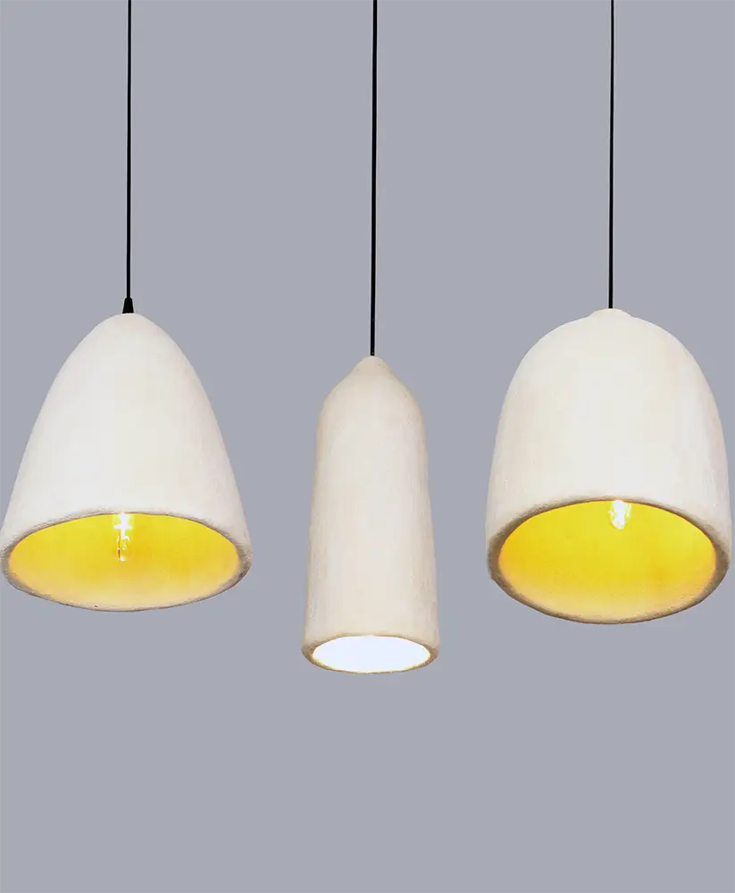 did Ate Sarkıt Kemik Beyazı Beton Avize