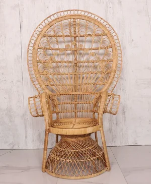 did Canngu Dekoratif Rattan Koltuk Kral Koltuğu Berjer