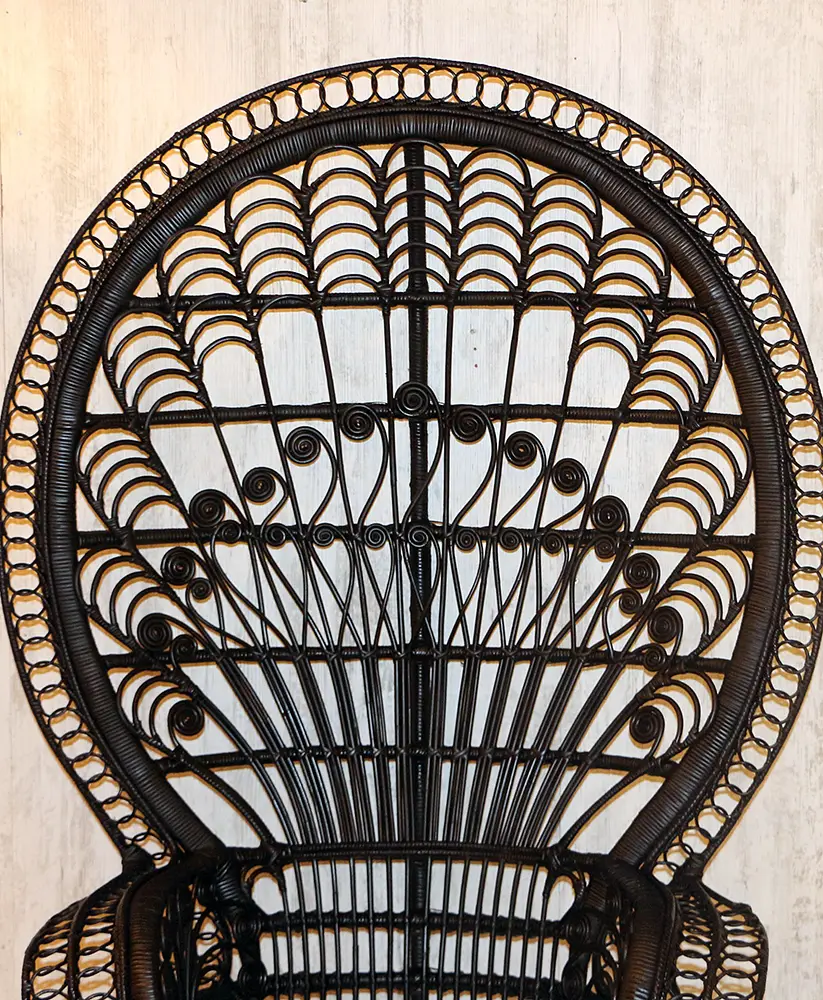 did Canngu Siyah Rattan Koltuk Kral Koltuğu Berjer